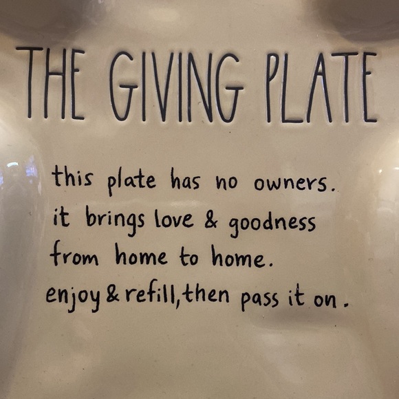 Rae Dunn Gingerbread THE GIVING PLATE Platter - Picture 2 of 4